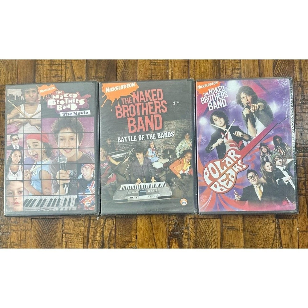 3 New Factory Sealed Nickelodeon The‎ Naked Brothers Band DVD Y2K Nostalgia VTG